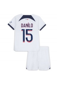 Fotbalové Dres Paris Saint-Germain Danilo Pereira #15 Dětské Venkovní Oblečení 2023-24 Krátký Rukáv (+ trenýrky)